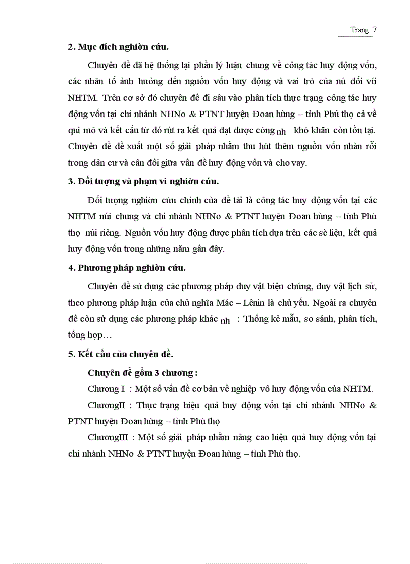 image for page Thực trạng và giải pháp nâng cao hiệu quả huy động vốn tại chi nhánh NHNo&PTNT Huyện Đoan hùng