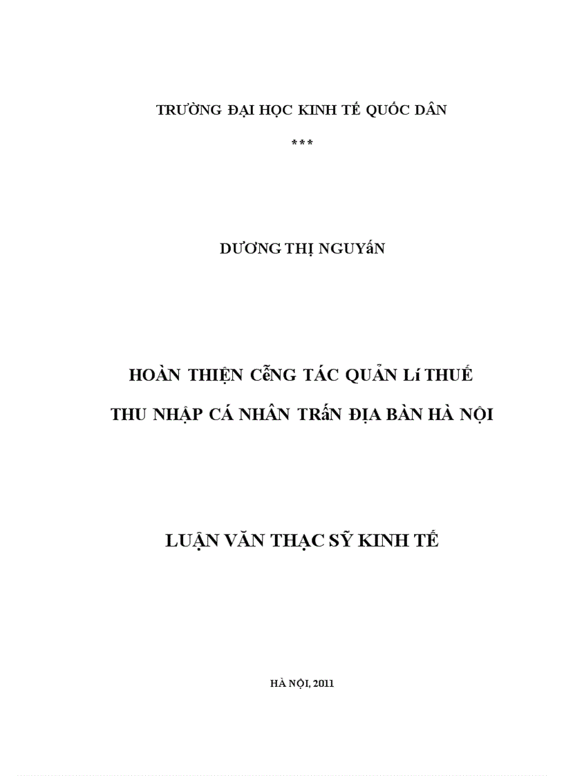 image for page Hoàn thiện công tác quản lý thuế thu nhập cá nhân trên địa bàn Hà Nội