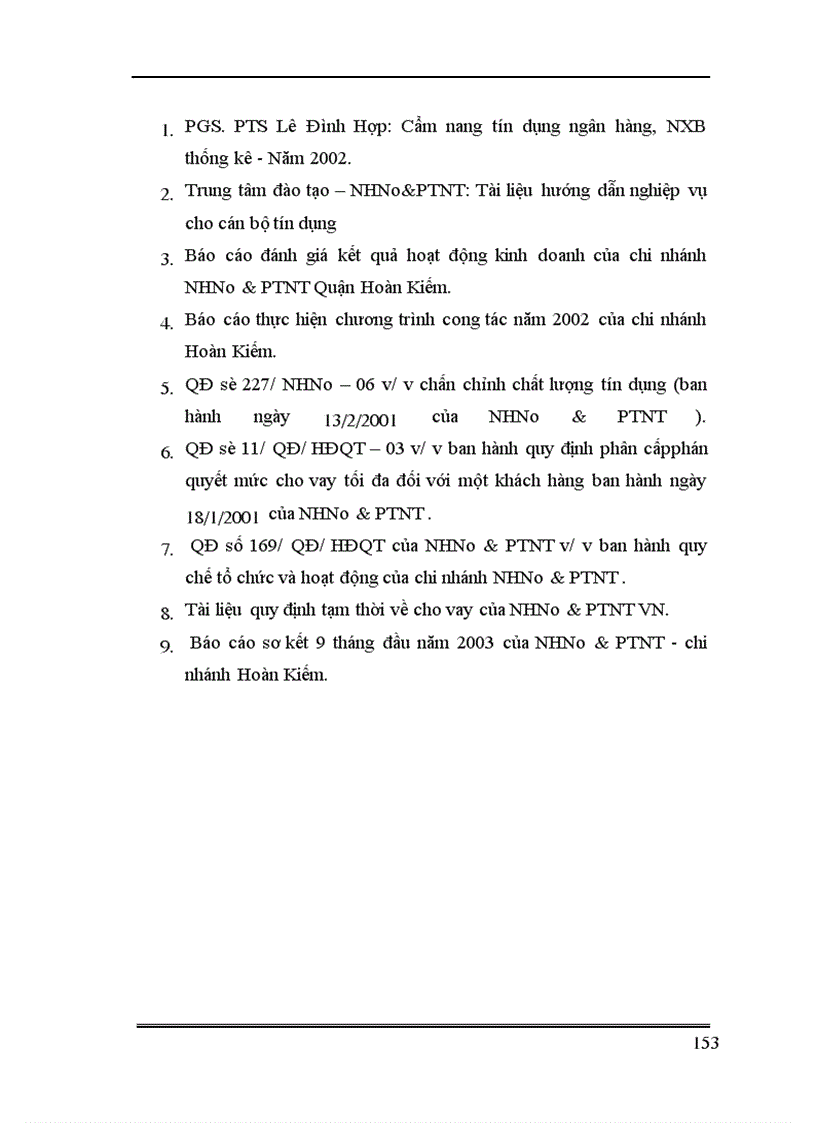 image for page Nâng cao chất lượng tín dụng tại chi nhánh NHNo&PTNT Quận Hoàn Kiếm
