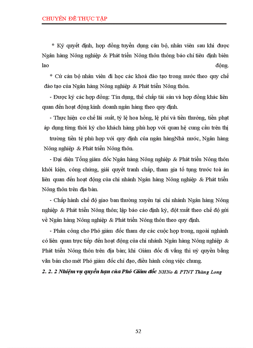 image for page Chế độ pháp lý về xử lý nợ quá hạn - thực tiễn áp dụng tại ngân hàng nông nghiệp và phát triển nông thôn Thăng Long