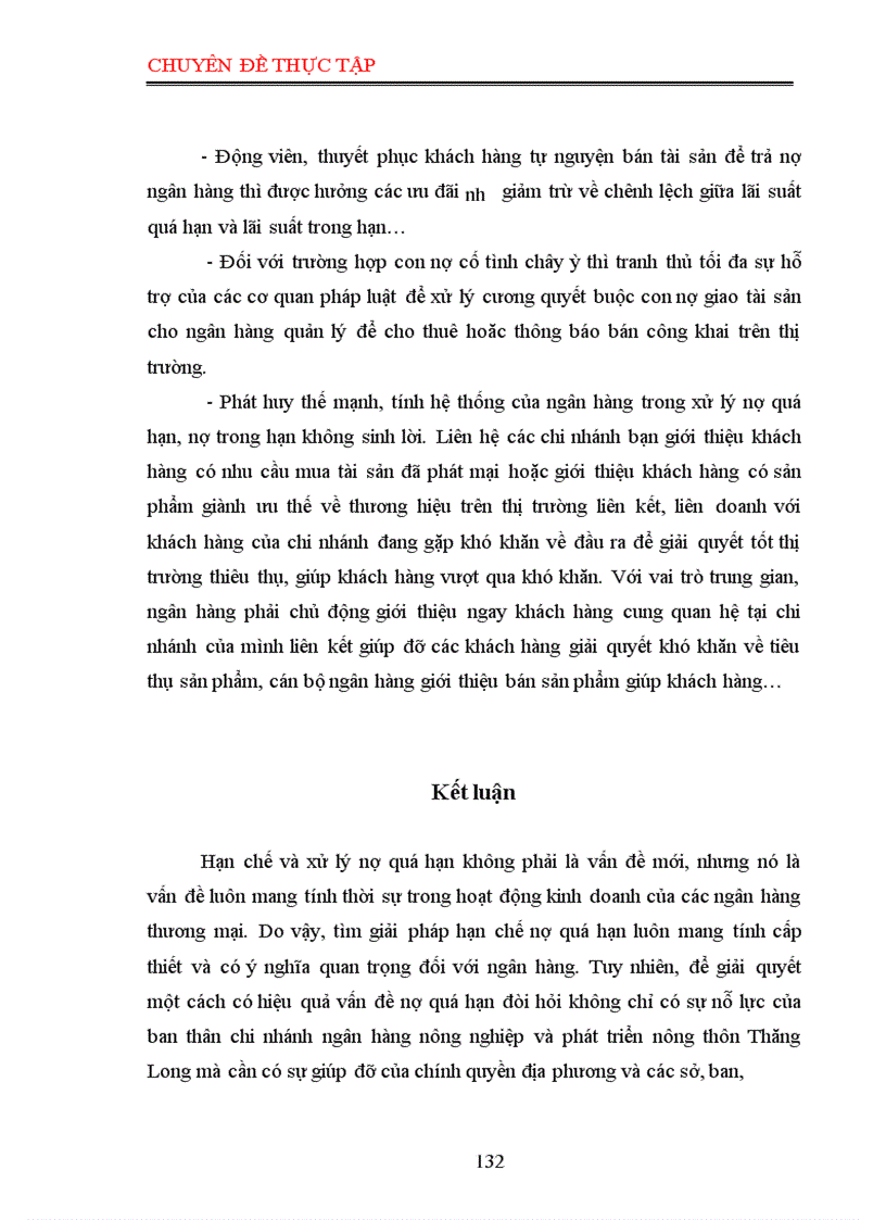 image for page Chế độ pháp lý về xử lý nợ quá hạn - thực tiễn áp dụng tại ngân hàng nông nghiệp và phát triển nông thôn Thăng Long