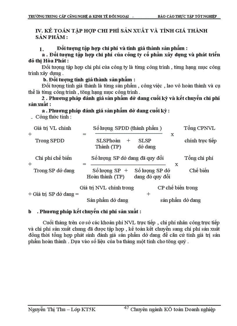 image for page Một số ý kiến nhận xét và đề xuất về công tác kế toán tại Công ty cổ phần xây dựng và phát triển đô thị Hoà Phát .