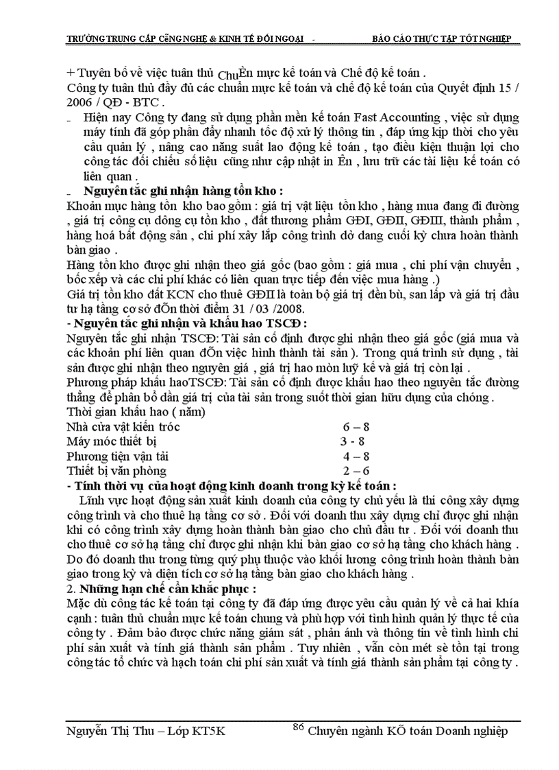image for page Một số ý kiến nhận xét và đề xuất về công tác kế toán tại Công ty cổ phần xây dựng và phát triển đô thị Hoà Phát .