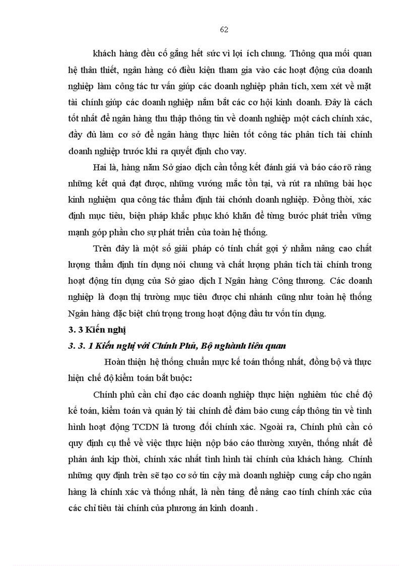 image for page Hoàn thiện công tác phân tích tài chính doanh nghiệp phục vụ hoạt động tín dụng tại Sở giao dịch I Ngân hàng Công thương
