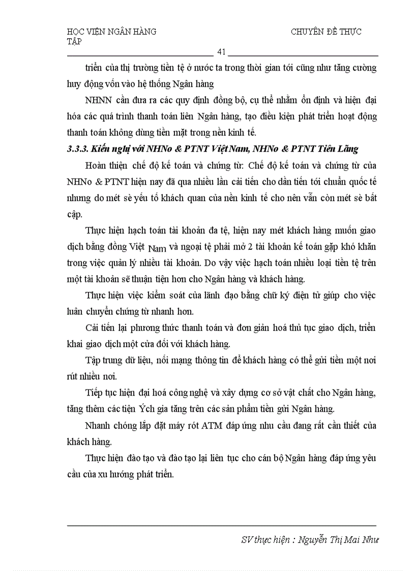 image for page Kế toán nghiệp vụ huy động vốn tại NHNo&PTNT huyện Tiên Lãng : Thực trạng và giải pháp