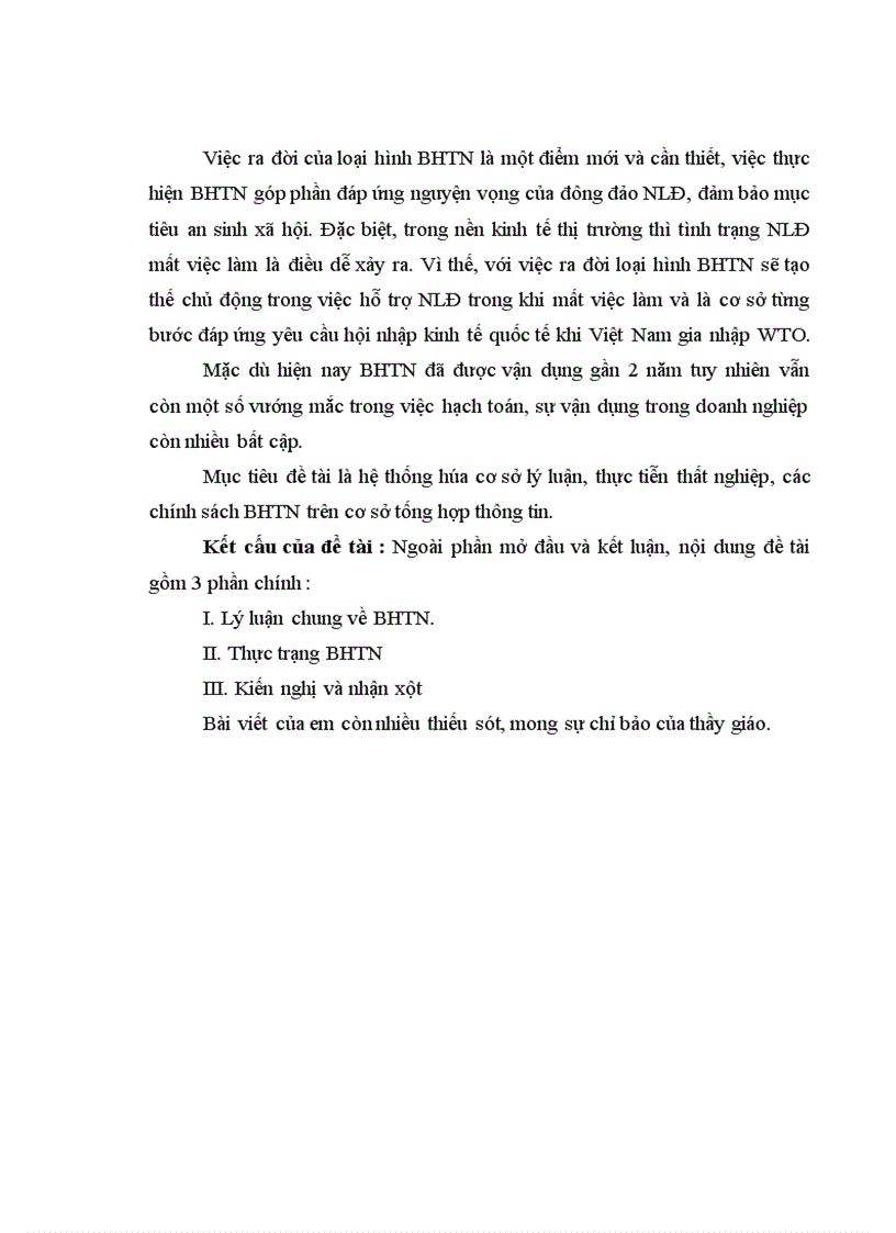 image for page Chính sách BHTN của Việt Nam