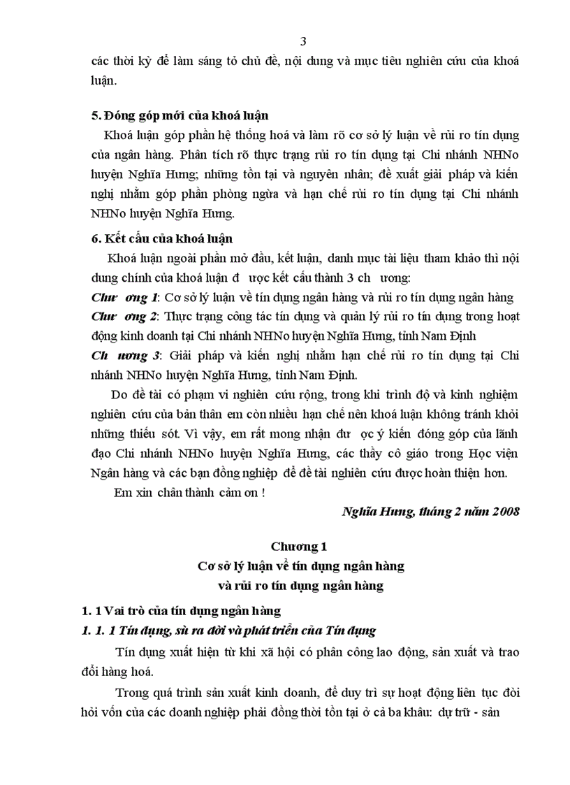 image for page Rủi ro tín dụng tại Chi nhánh NHNo&PTNT huyện Nghĩa Hưng, tỉnh Nam Định - Thực trạng và giải pháp