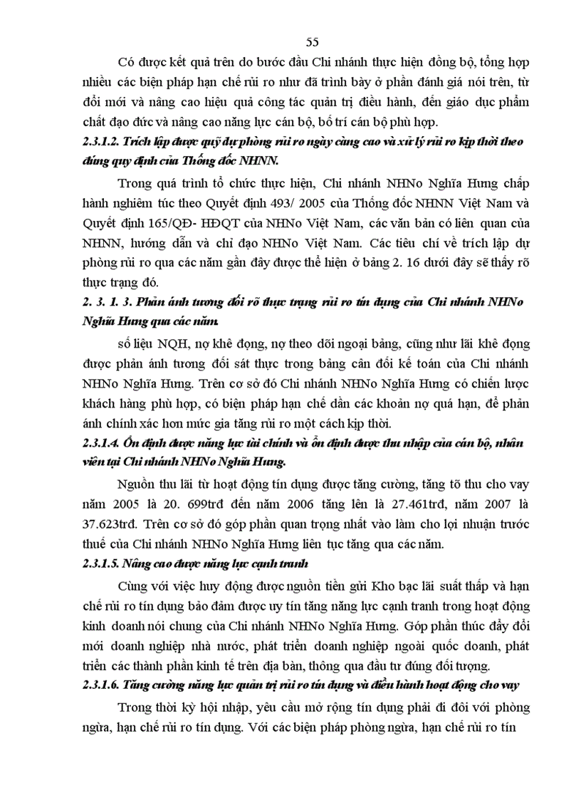 image for page Rủi ro tín dụng tại Chi nhánh NHNo&PTNT huyện Nghĩa Hưng, tỉnh Nam Định - Thực trạng và giải pháp