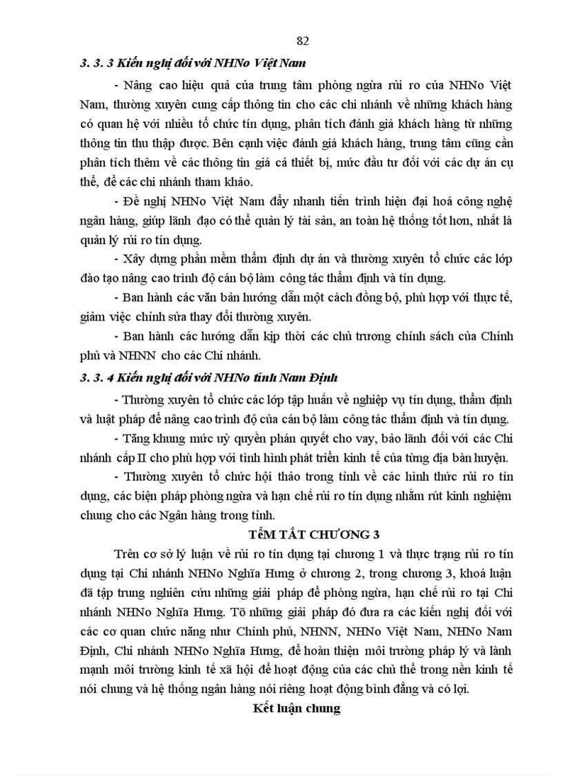image for page Rủi ro tín dụng tại Chi nhánh NHNo&PTNT huyện Nghĩa Hưng, tỉnh Nam Định - Thực trạng và giải pháp