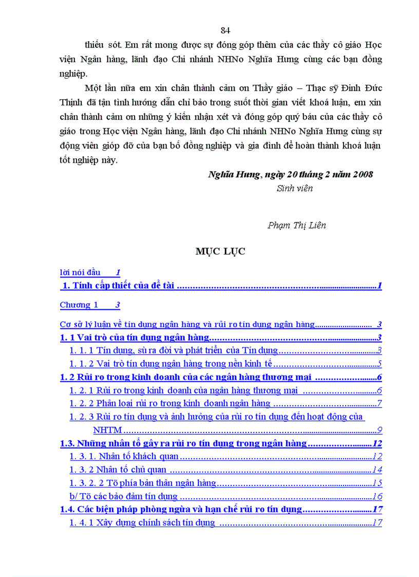 image for page Rủi ro tín dụng tại Chi nhánh NHNo&PTNT huyện Nghĩa Hưng, tỉnh Nam Định - Thực trạng và giải pháp