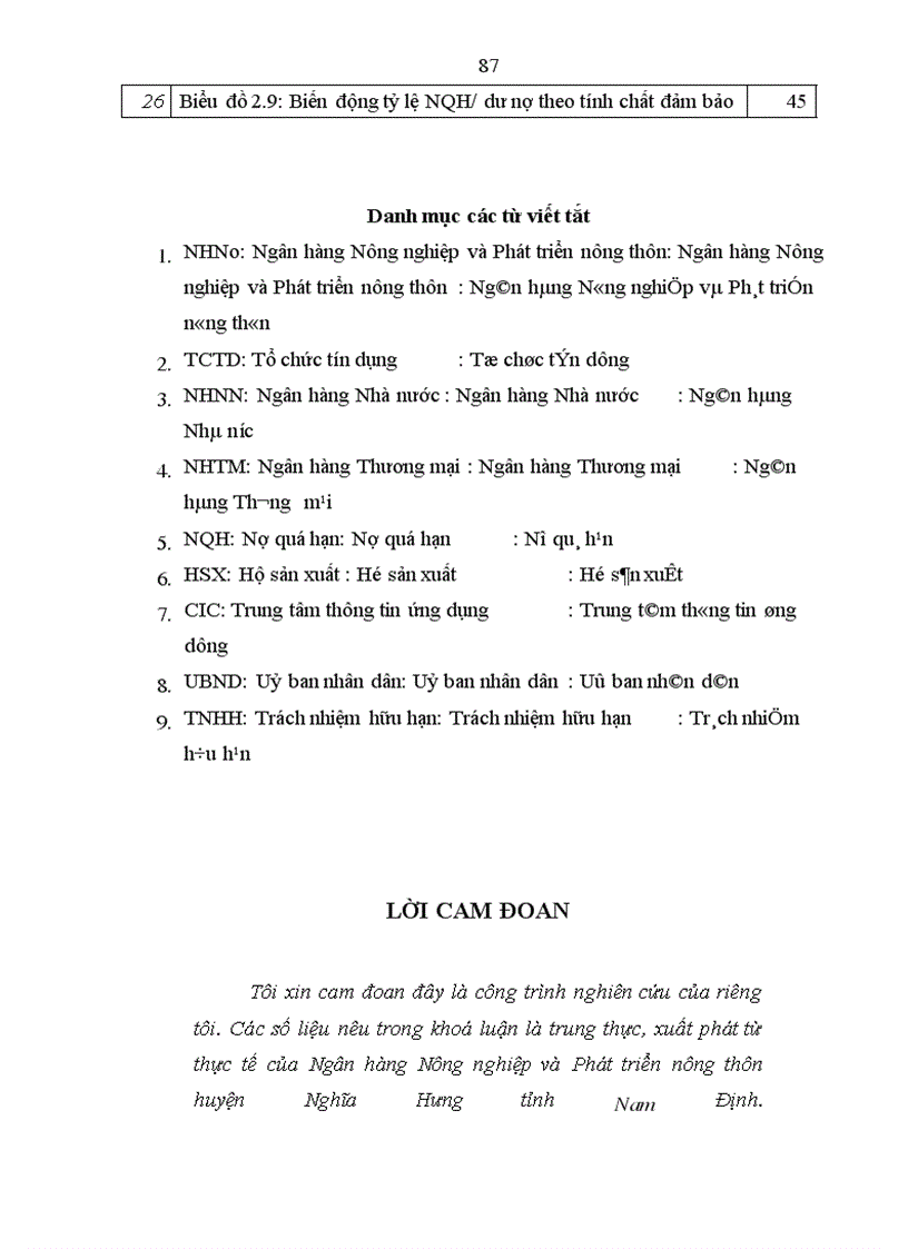 image for page Rủi ro tín dụng tại Chi nhánh NHNo&PTNT huyện Nghĩa Hưng, tỉnh Nam Định - Thực trạng và giải pháp