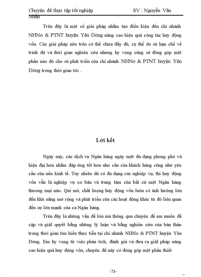 image for page Một số giải pháp nâng cao hiệu quả huy động vốn ở chi nhánh NHNo&PTNT huyện Yên Dũng