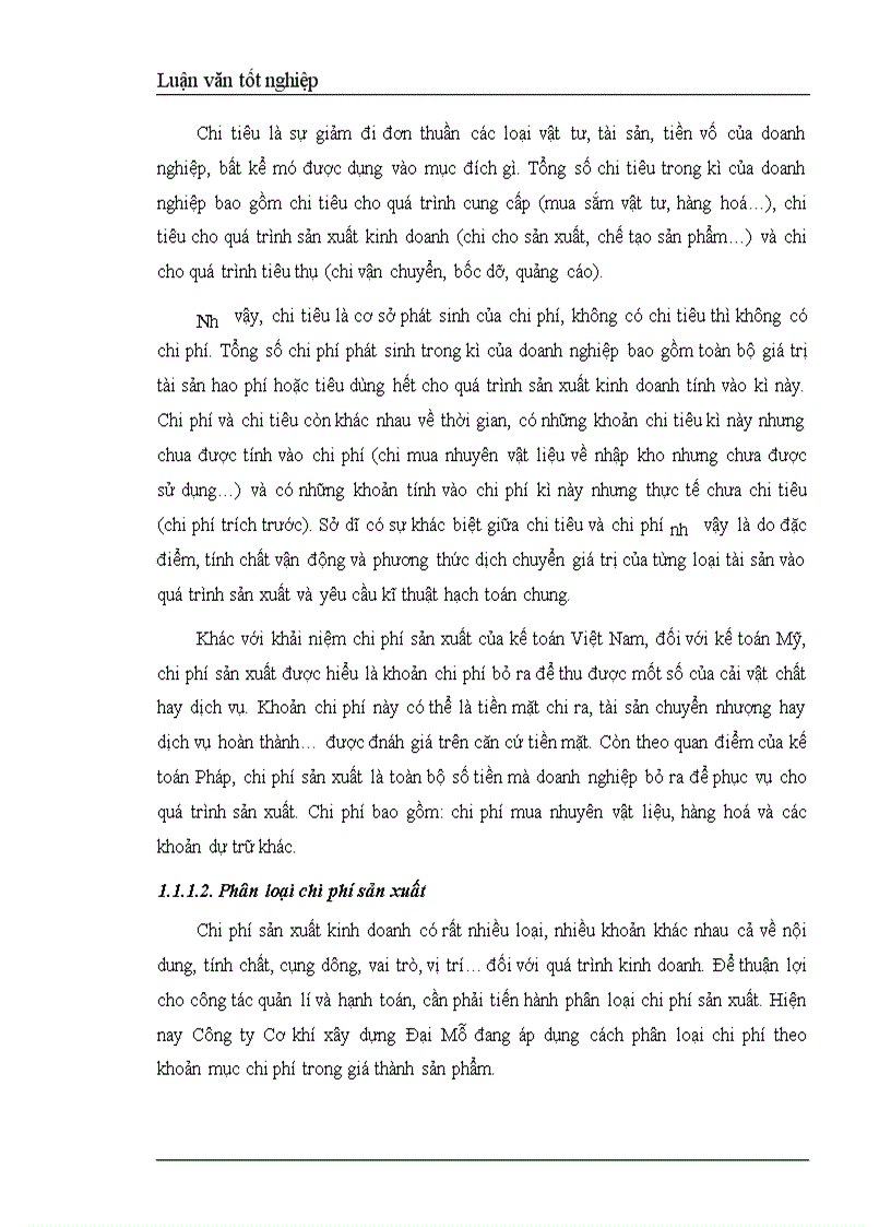 image for page Hoàn thiện hạch toán chi phí sản xuất và tính giá thành sản phẩm tại Công ty Cơ khí xây dựng Đại Mỗ