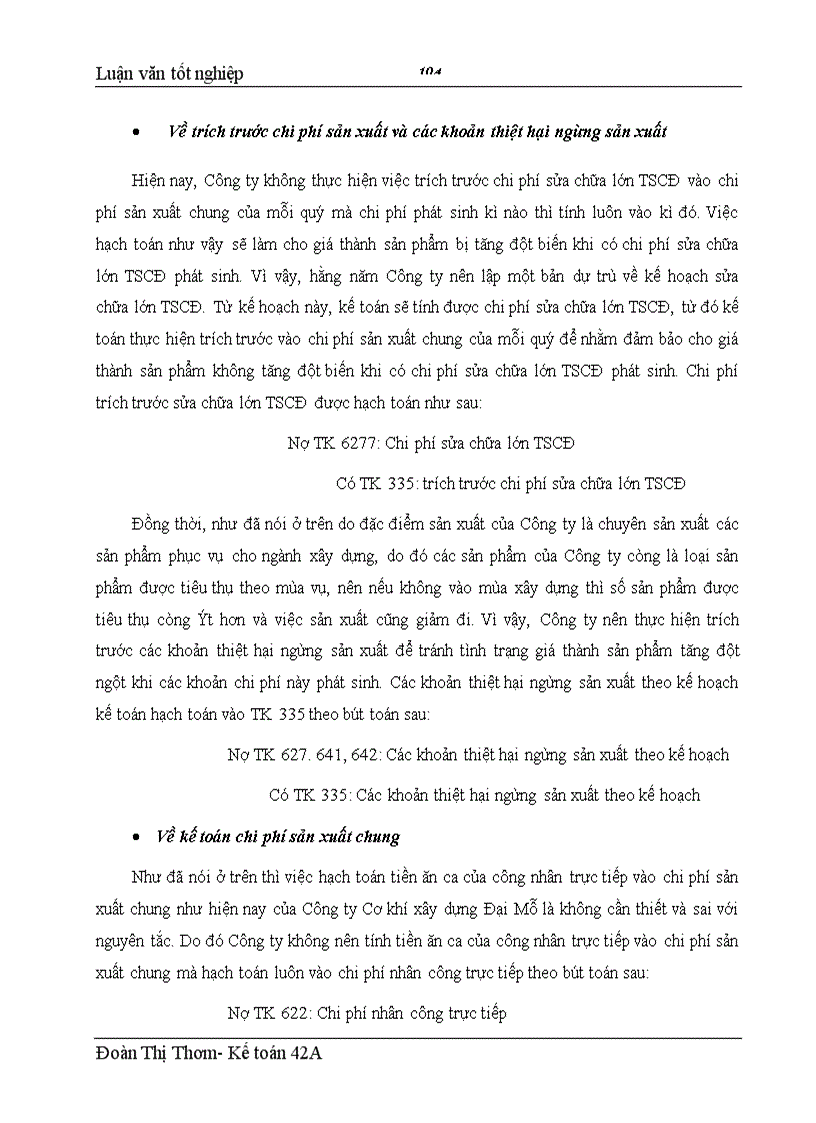 image for page Hoàn thiện hạch toán chi phí sản xuất và tính giá thành sản phẩm tại Công ty Cơ khí xây dựng Đại Mỗ