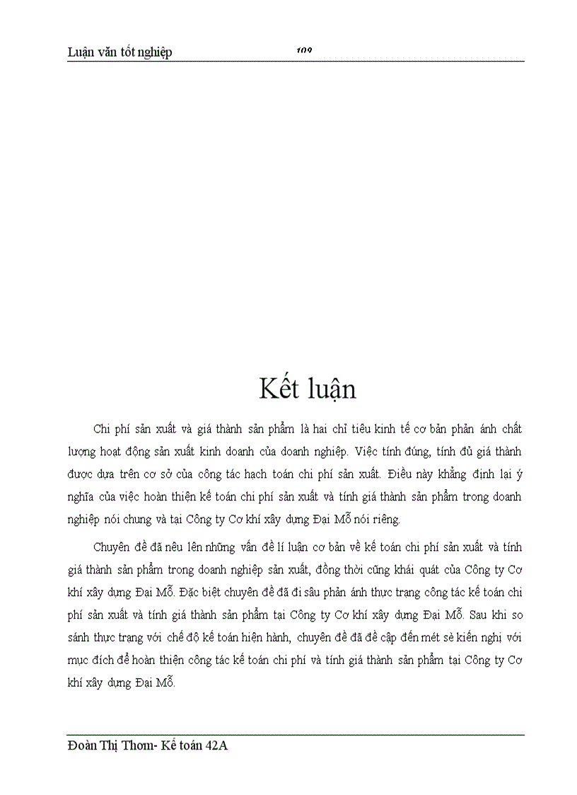 image for page Hoàn thiện hạch toán chi phí sản xuất và tính giá thành sản phẩm tại Công ty Cơ khí xây dựng Đại Mỗ