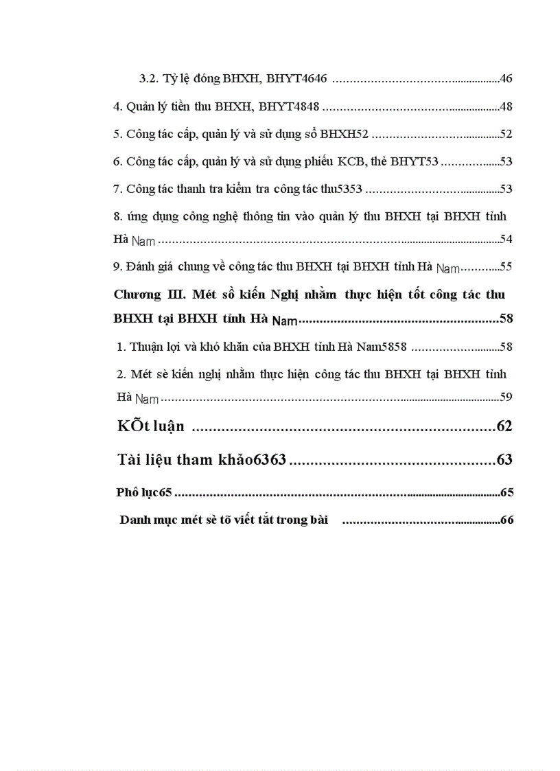 image for page Thực trạng công tác quản lý thu BHXH tại BHXH Tỉnh Hà Nam từ 1998 đến 2005.