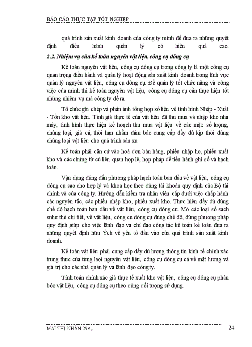 image for page Kế toán nguyên vật liệu, công cụ dụng cụ tại Công ty Bê tông Xây dựng - Hà Nội