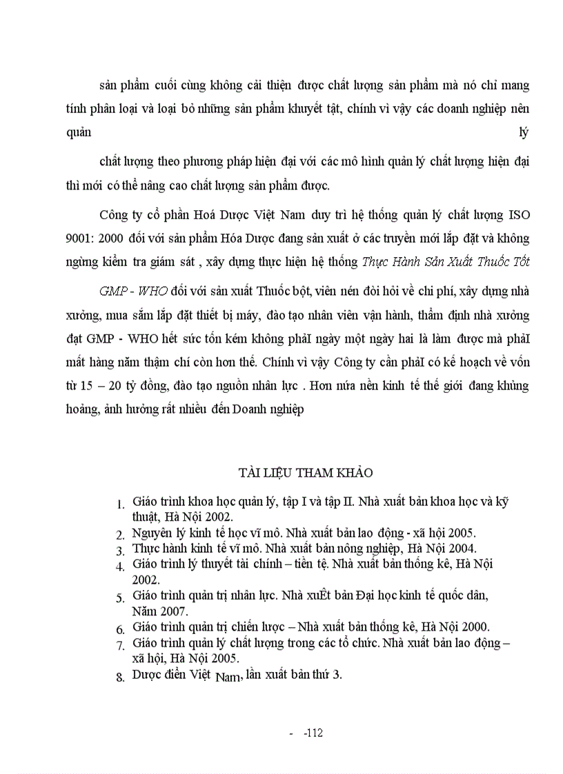 image for page Quản lý chất lượng sản phẩm Công ty Cổ phần Hoá dược Việt Nam