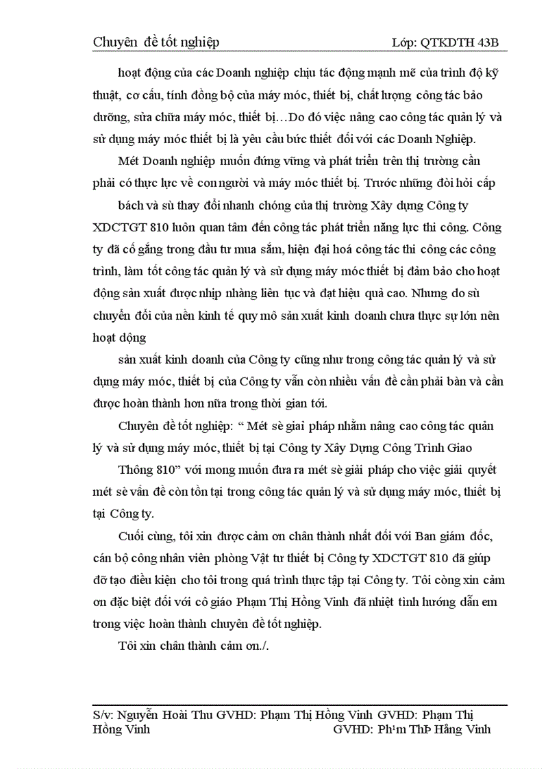 image for page Một số biện pháp nhằm nâng cao công tác quản lý và sử dụng máy móc thiết bị tại Công ty Xây Dựng Công Trình Giao Thông 810