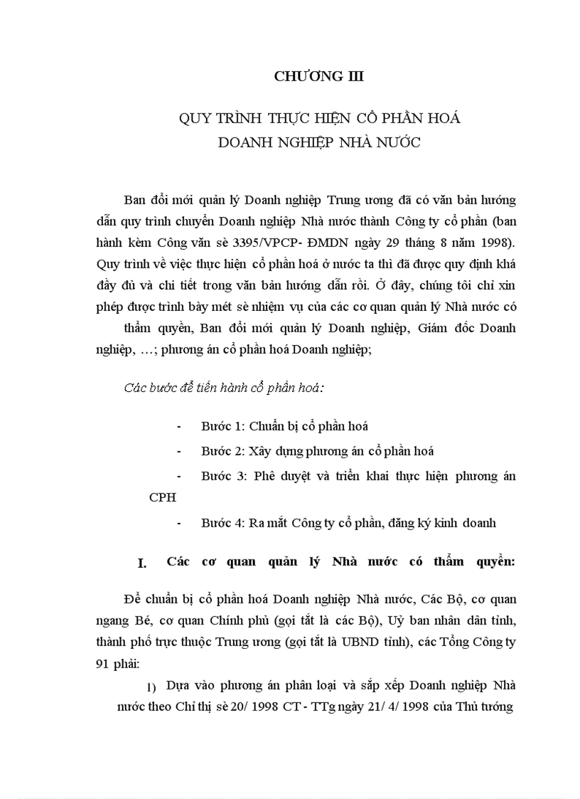 image for page Quy trình thực hiện cổ phần hoá