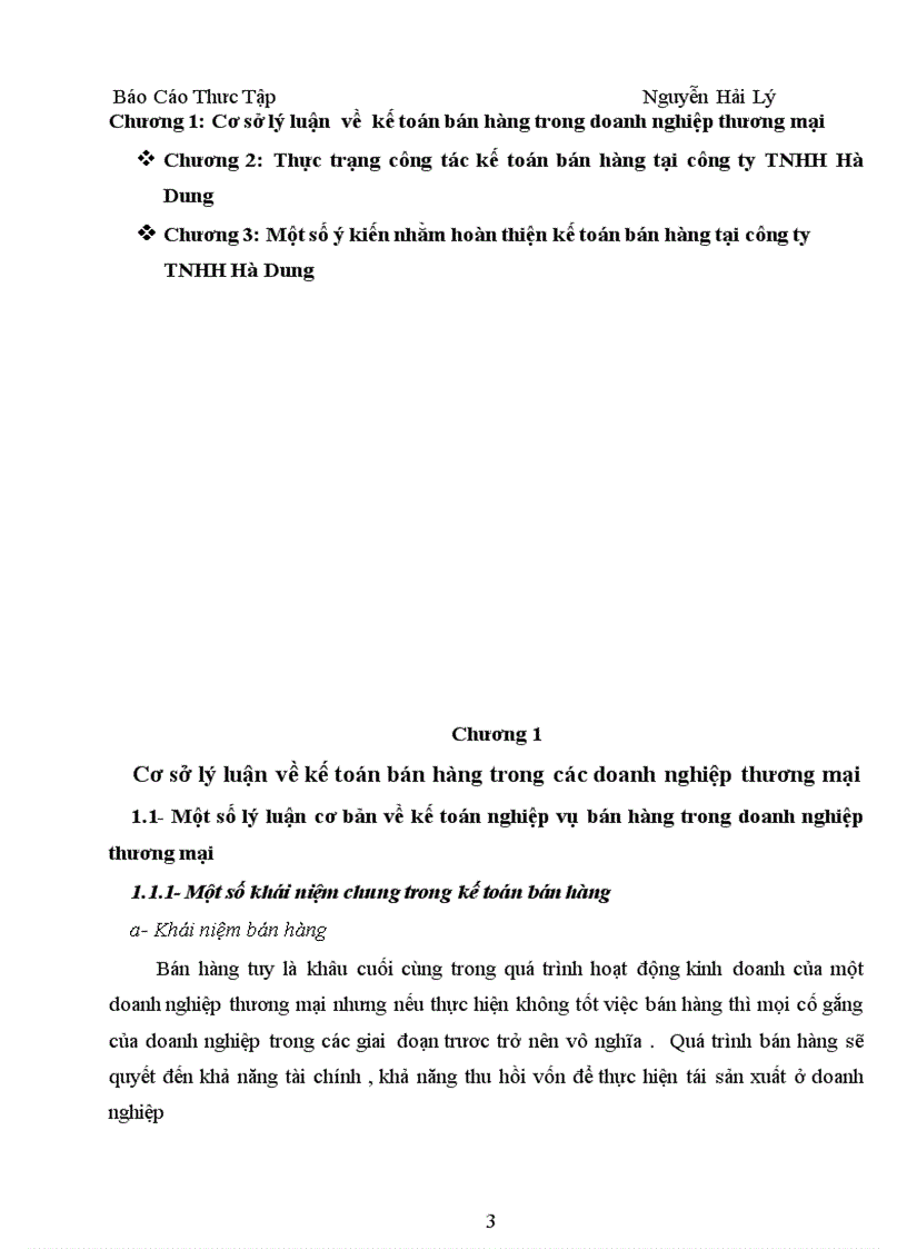 Công tác kế toán bán hàng tại Công ty TNHH TM Hà Dung