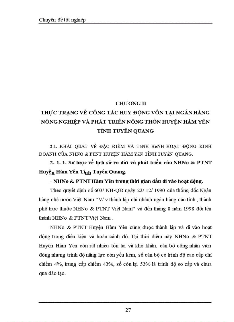 image for page Một số giải pháp nhằm nâng cao hiệu quả công tác huy động vốn tại NHNo&PTNT Huyện Hàm Yên Tỉnh Tuyên Quang