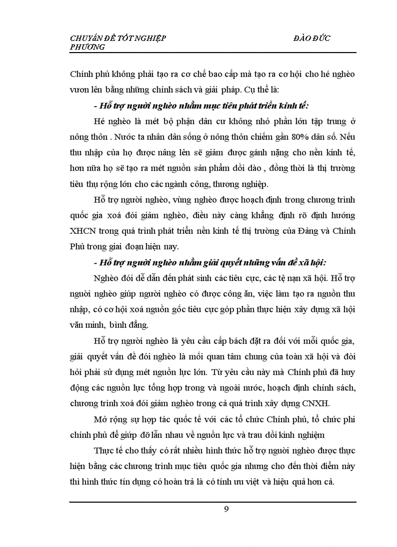 image for page Cho vay hộ nghèo tại Ngân hàng Chính sách xã hội Huyện Như Thanh Tỉnh Thanh Hoá - Thực trạng và giải pháp