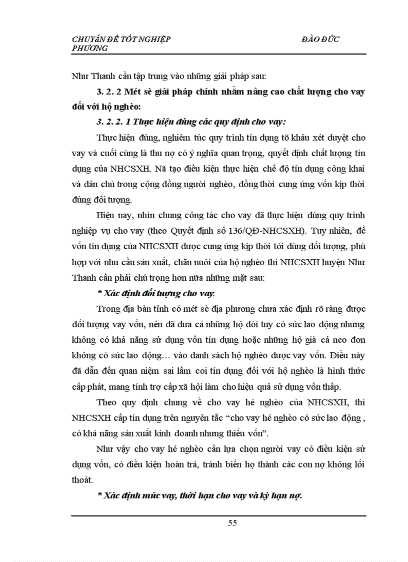 image for page Cho vay hộ nghèo tại Ngân hàng Chính sách xã hội Huyện Như Thanh Tỉnh Thanh Hoá - Thực trạng và giải pháp