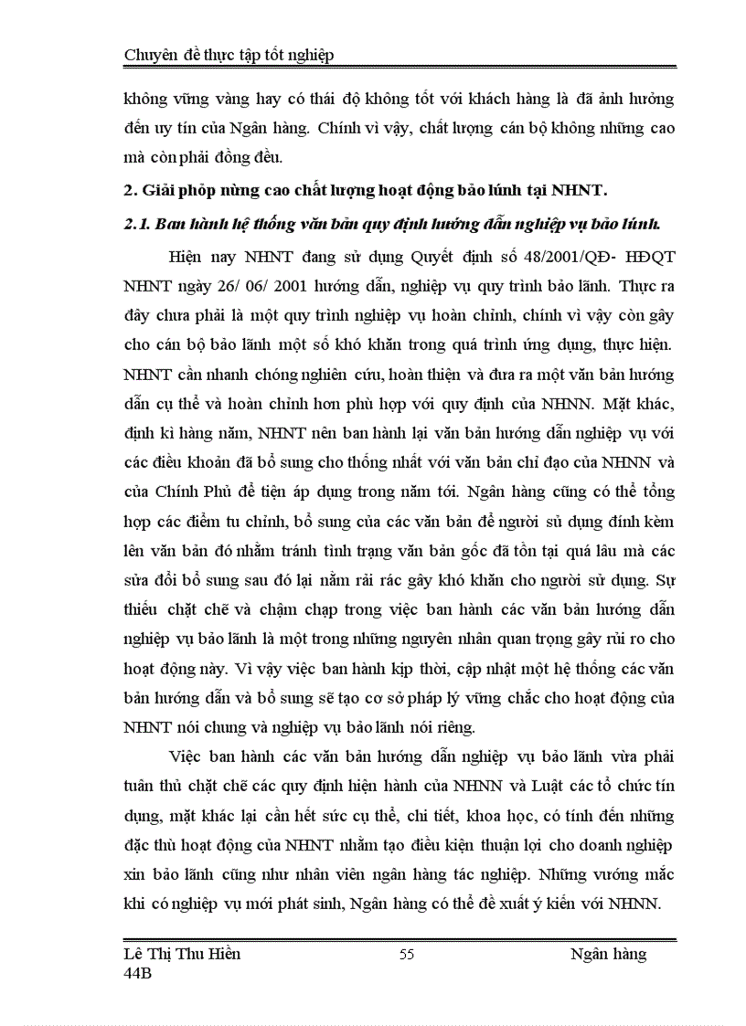 image for page Giải pháp nâng cao chất lượng hoạt động bảo lãnh tại Ngân Hàng Ngoại Thương Việt Nam