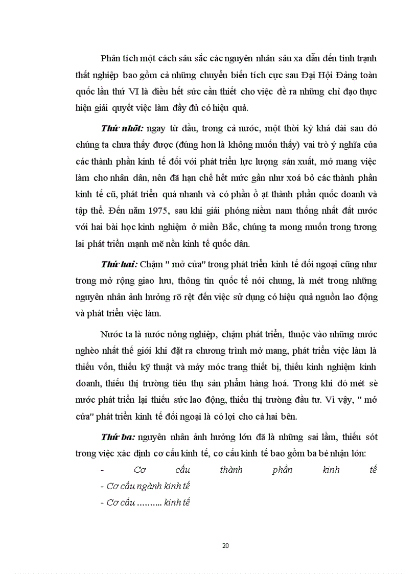 image for page Những vấn đề cơ bản về thất nghiệp