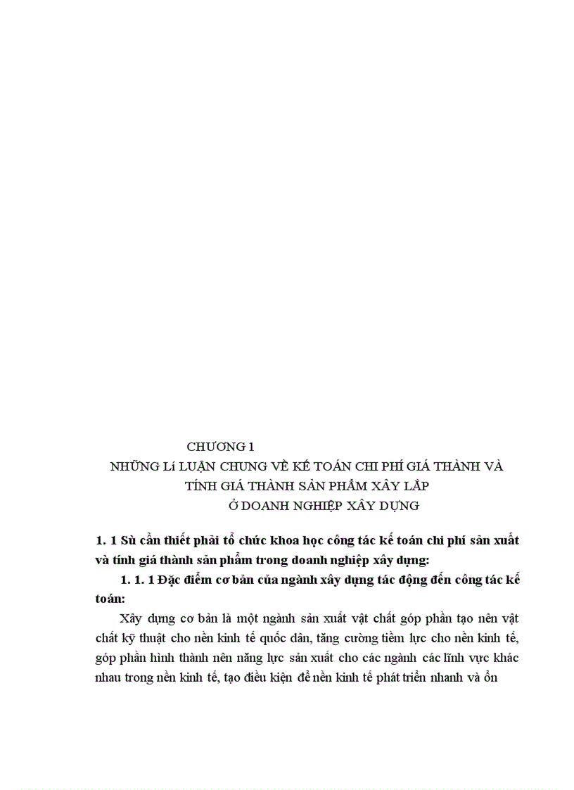 image for page Kế toán tập hợp chi phí sản xuất và tính giá thành sản phẩm xây lắp ở công ty CPĐT & XDCT CIENCO_128