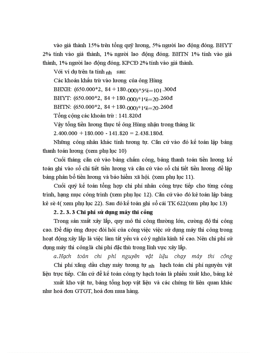 image for page Kế toán tập hợp chi phí sản xuất và tính giá thành sản phẩm xây lắp ở công ty CPĐT & XDCT CIENCO_128