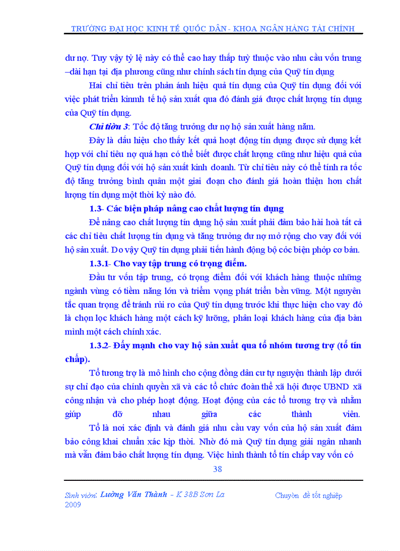 image for page Giải pháp nâng cao chất lượng tín dụng hộ sản xuất tại Quỹ tín dụng nhân dân thị trấn Nông trường huyện Mộc Châu tỉnh Sơn La