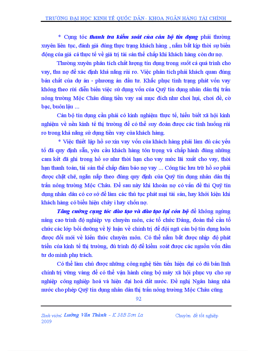 image for page Giải pháp nâng cao chất lượng tín dụng hộ sản xuất tại Quỹ tín dụng nhân dân thị trấn Nông trường huyện Mộc Châu tỉnh Sơn La