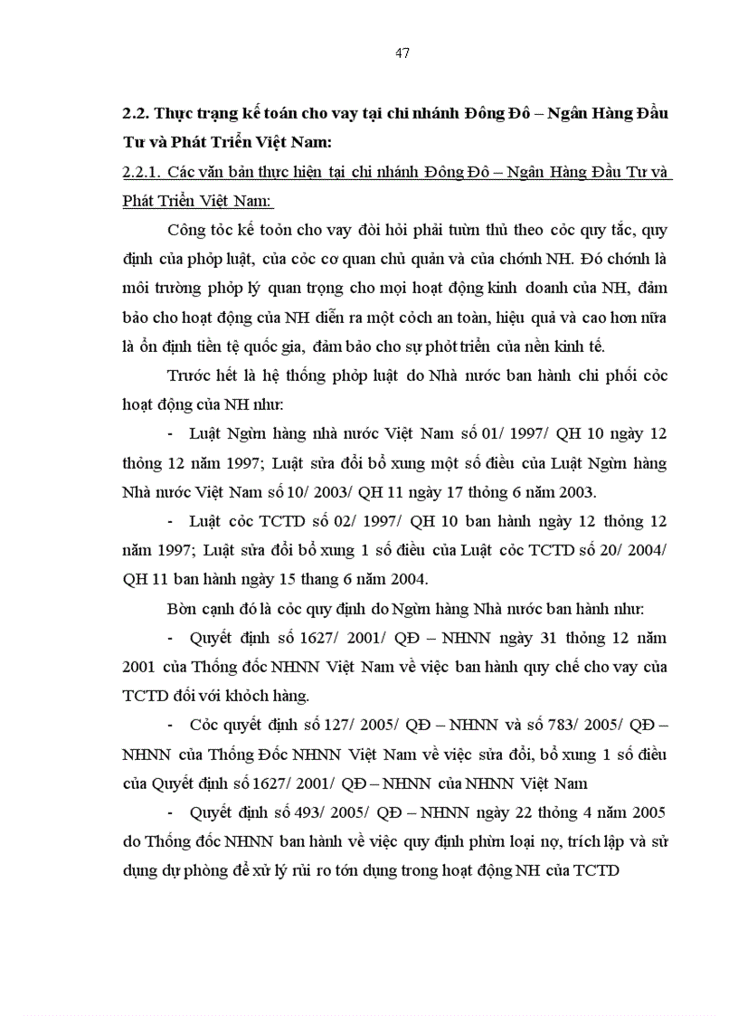 image for page Thực trạng và giải pháp nhằm hoàn thiện và nâng cao hiệu quả công tác kế toán cho vay tại chi nhánh Đông Đô – Ngân hàng Đầu tư và Phát triển Việt Nam