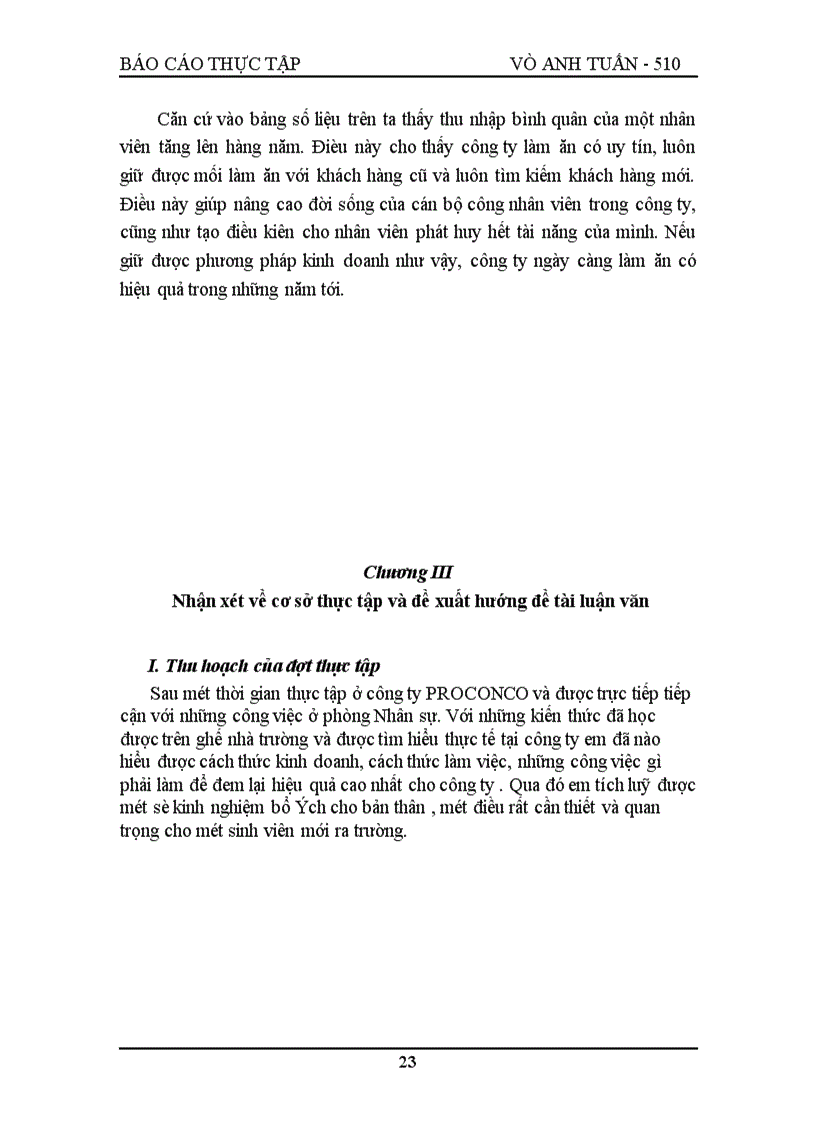 image for page Thực tập tại công ty PROCONCO