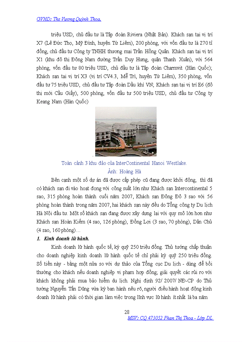 image for page Phân tích ảnh hưởng của kinh tế - chính trị năm 2007 đến sự phát triển du lịch ở hà nội