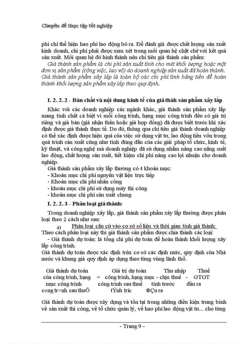 image for page Công tác kế toán tập hợp chi phí sản xuất và tính giá thành sản phẩm trong các doanh nghiệp xây lắp