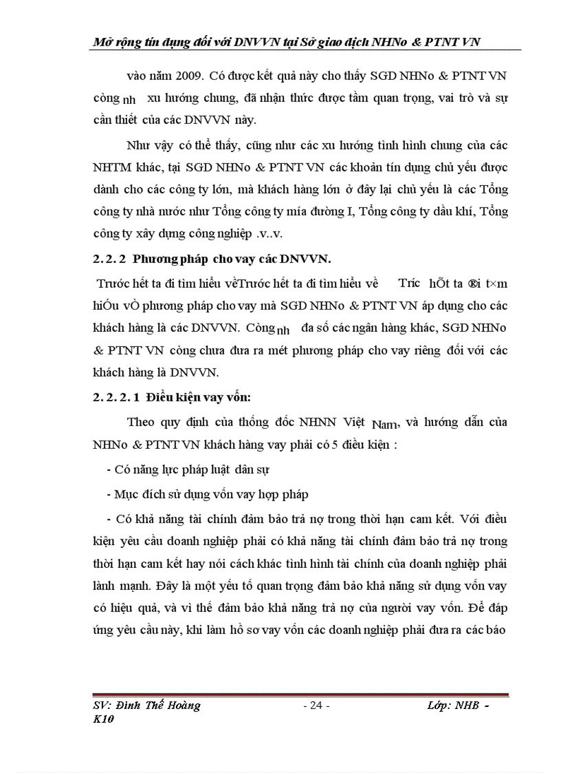 image for page Giải pháp mở rộng tín dụng đối với các doanh nghiệp vừa và nhỏ tại SGD NHNo & PTNT VN