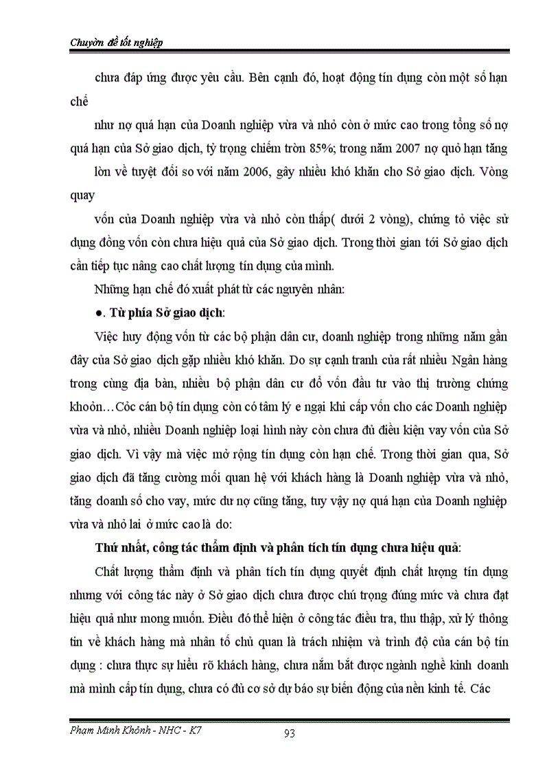image for page Nâng cao chất lượng tín dụng đối với các Doanh nghiệp vừa và nhỏ tại Sở giao dịch Ngân hàng Ngoại thương Việt Nam