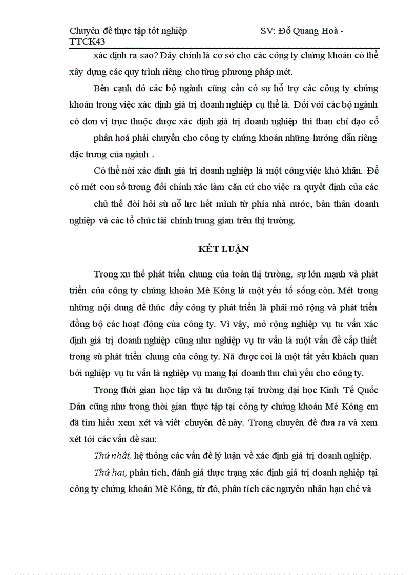 image for page Giải pháp cần thực hiện để mở rộng tư vấn xác định giá trị doanh nghiệp tại công ty chứng khoán Mê Kông.