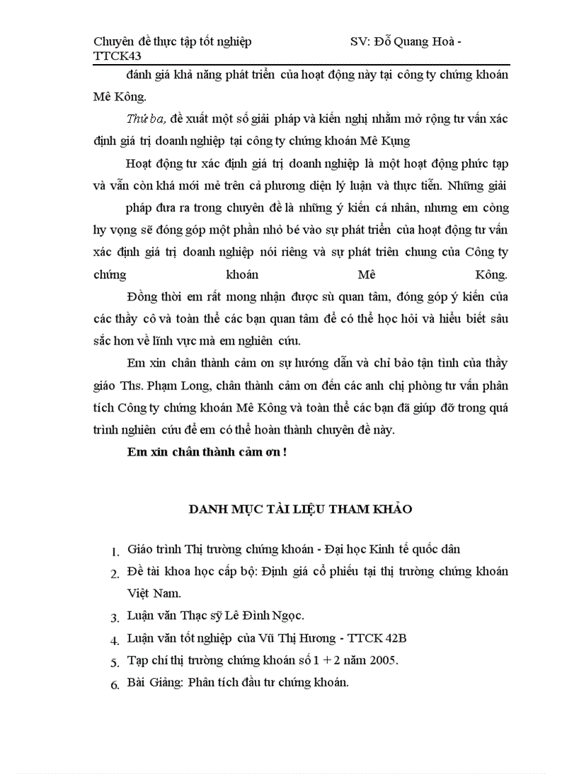 image for page Giải pháp cần thực hiện để mở rộng tư vấn xác định giá trị doanh nghiệp tại công ty chứng khoán Mê Kông.