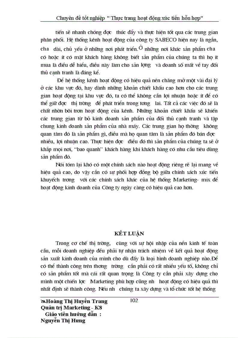 image for page Hoàn thiện hoạt động xúc tiến hỗn hợp của công ty cổ phần thương mại Sabeco Bắc Trung Bộ