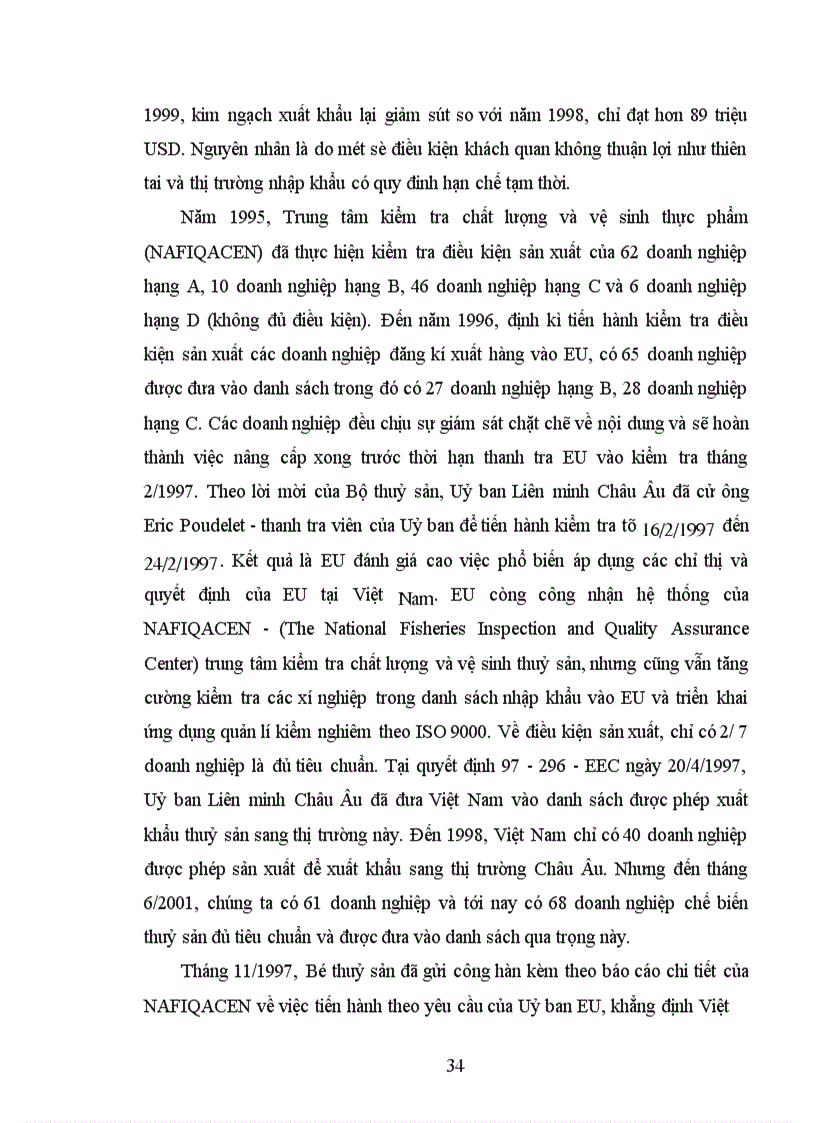 image for page Xuất khẩu hàng thuỷ sản của Việt Nam sang thị trường EU trong thời gian qua và một số giải pháp thúc đẩy xuất khẩu trong thời gian tới