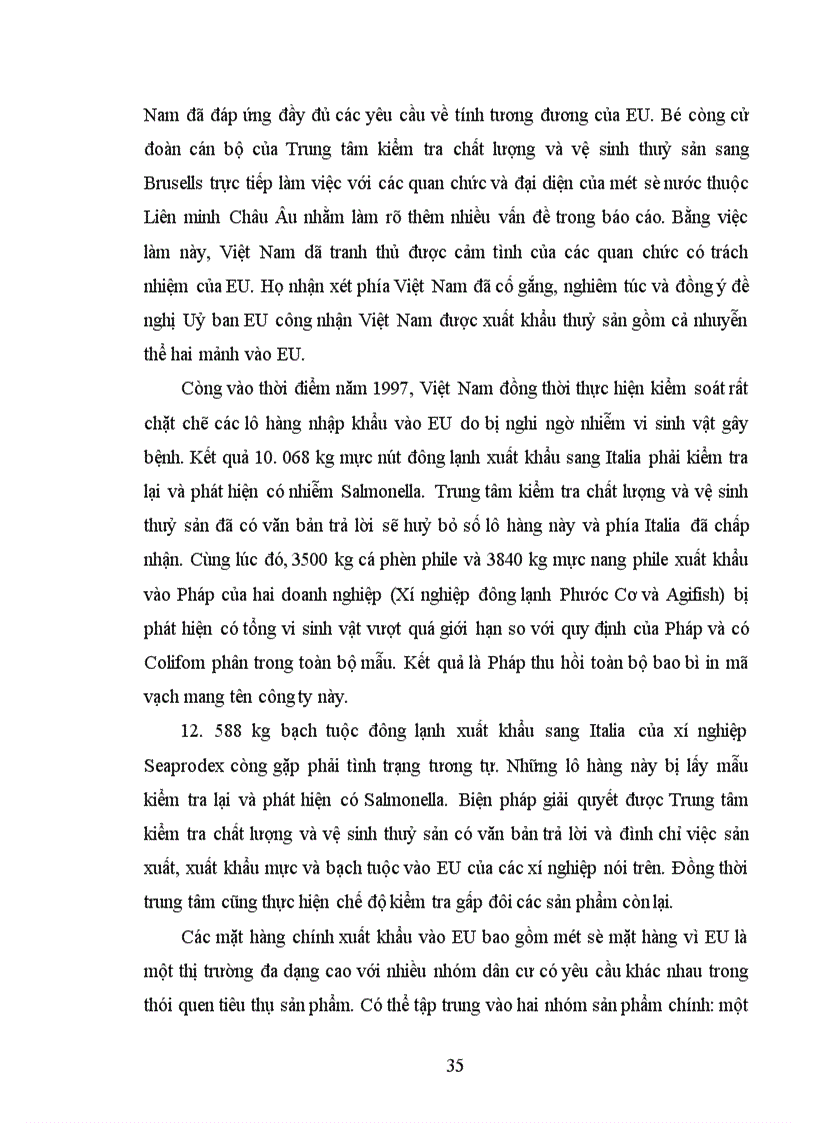 image for page Xuất khẩu hàng thuỷ sản của Việt Nam sang thị trường EU trong thời gian qua và một số giải pháp thúc đẩy xuất khẩu trong thời gian tới