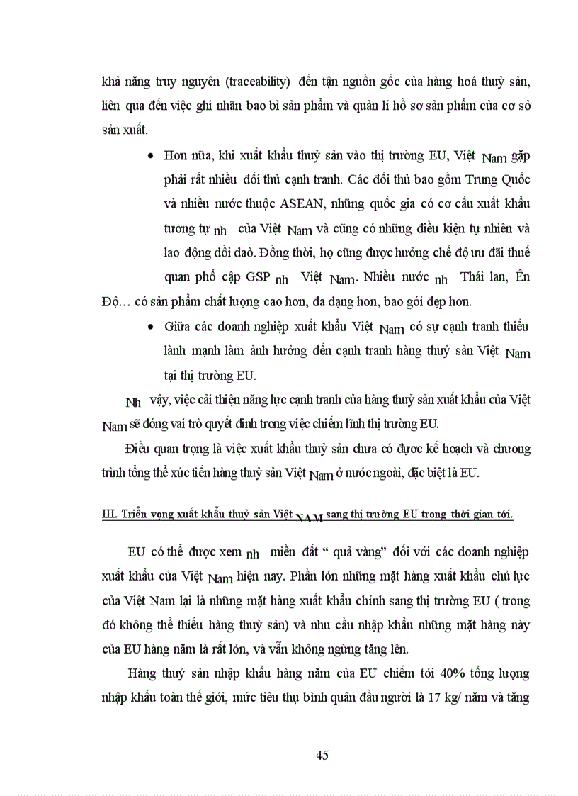 image for page Xuất khẩu hàng thuỷ sản của Việt Nam sang thị trường EU trong thời gian qua và một số giải pháp thúc đẩy xuất khẩu trong thời gian tới