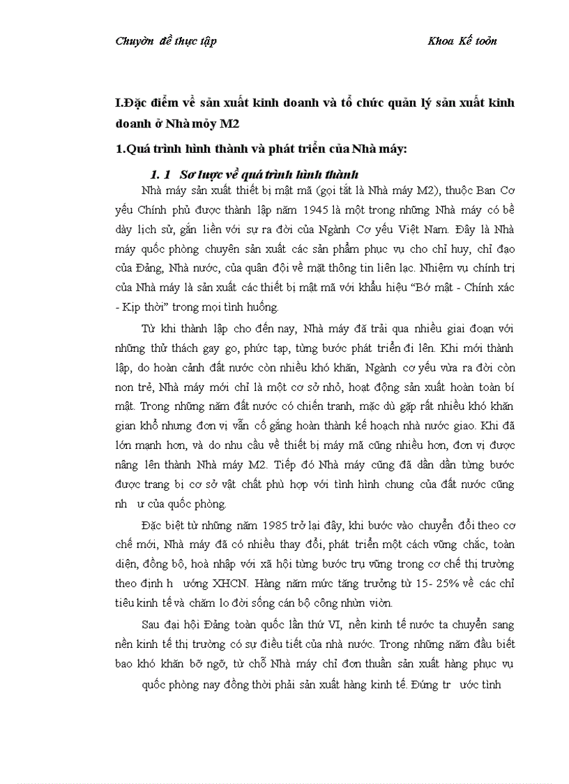 image for page Hoàn thiện hạch toán chi phí sản xuất và tính giá thành sản phẩm tại Nhà máy M2