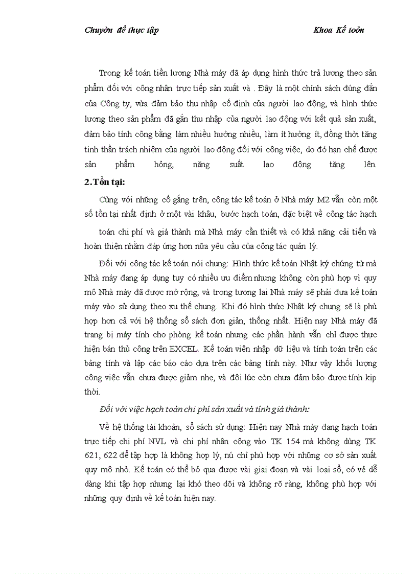 image for page Hoàn thiện hạch toán chi phí sản xuất và tính giá thành sản phẩm tại Nhà máy M2
