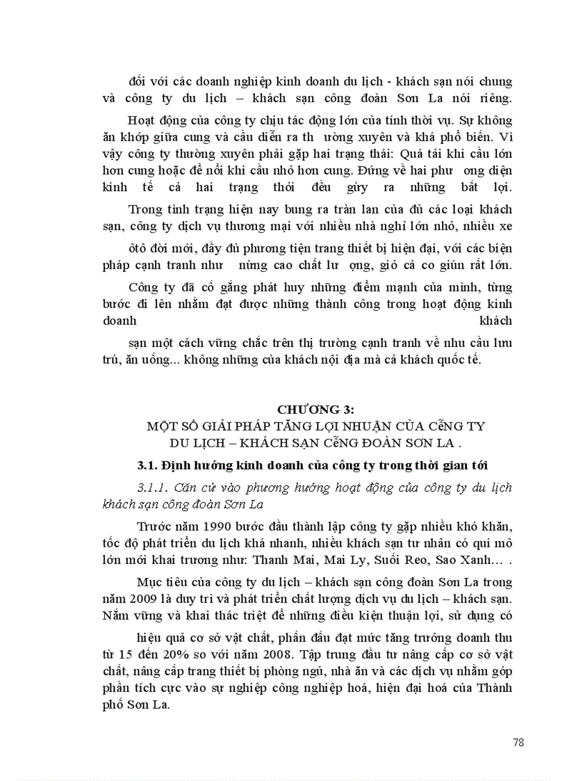 image for page Giải pháp tăng lợi nhuận của công ty du lịch – khách sạn công đoàn Sơn La