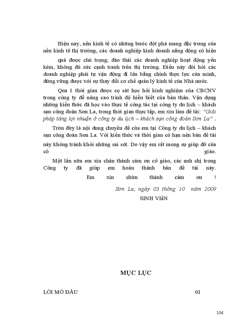 image for page Giải pháp tăng lợi nhuận của công ty du lịch – khách sạn công đoàn Sơn La